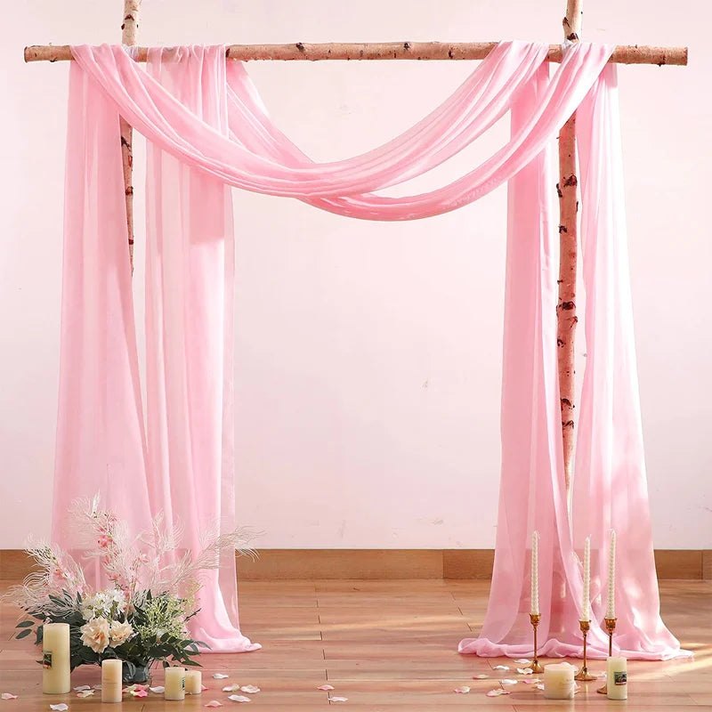 Chiffon Wedding Arch Drape