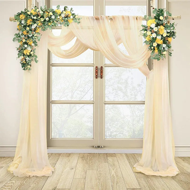 Chiffon Wedding Arch Drape