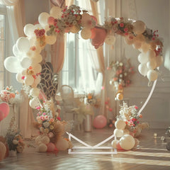 Heart-Shaped Balloon Arch Frame for Wedding Displays