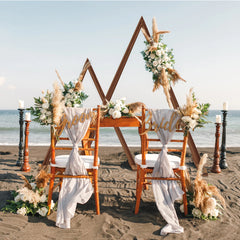 Adjustable Wooden Wedding Arch Backdrop Stand