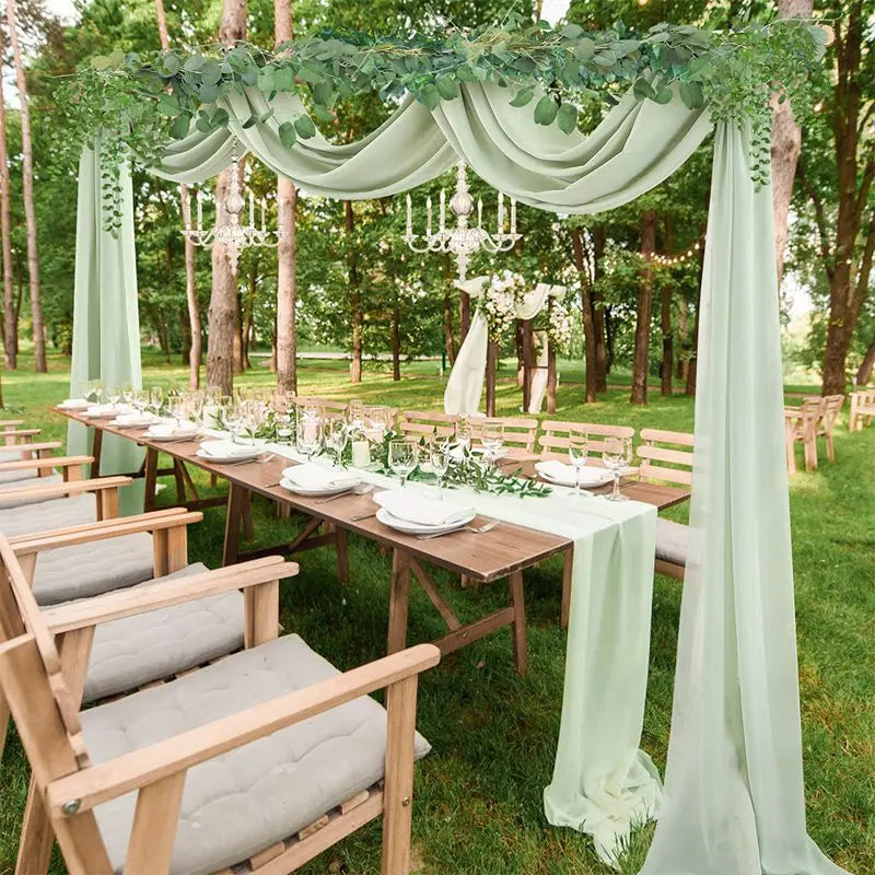 Chiffon Wedding Arch Drape