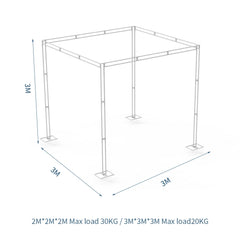 10ft Adjustable Wedding Backdrop Stand Kit