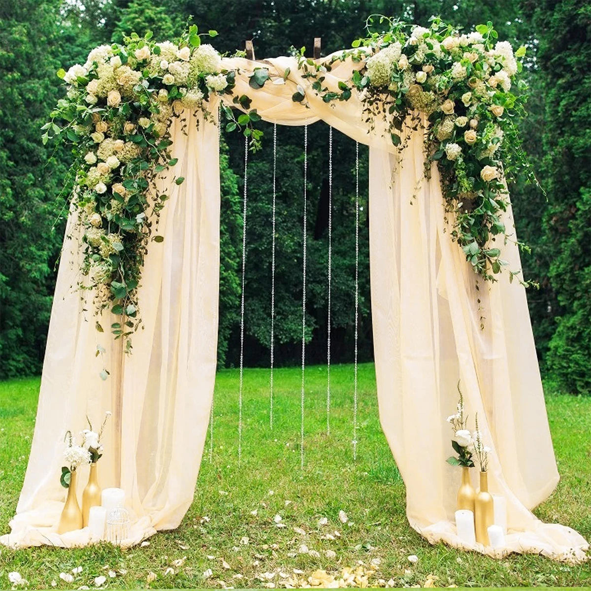 Chiffon Wedding Arch Drape