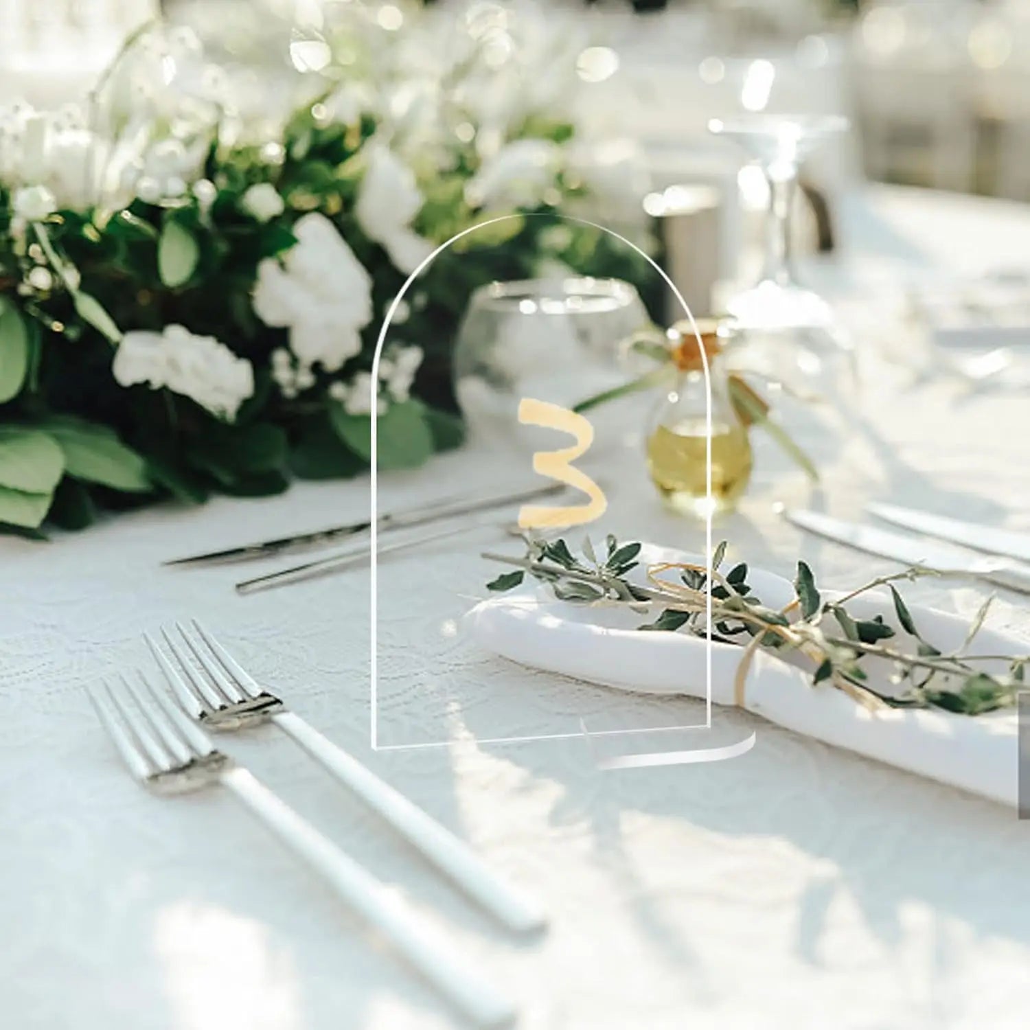 Clear Acrylic Wedding Table Cards