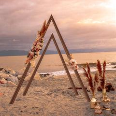 Adjustable Wooden Wedding Arch Backdrop Stand