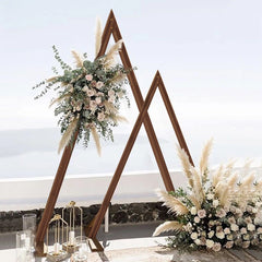 Adjustable Wooden Wedding Arch Backdrop Stand