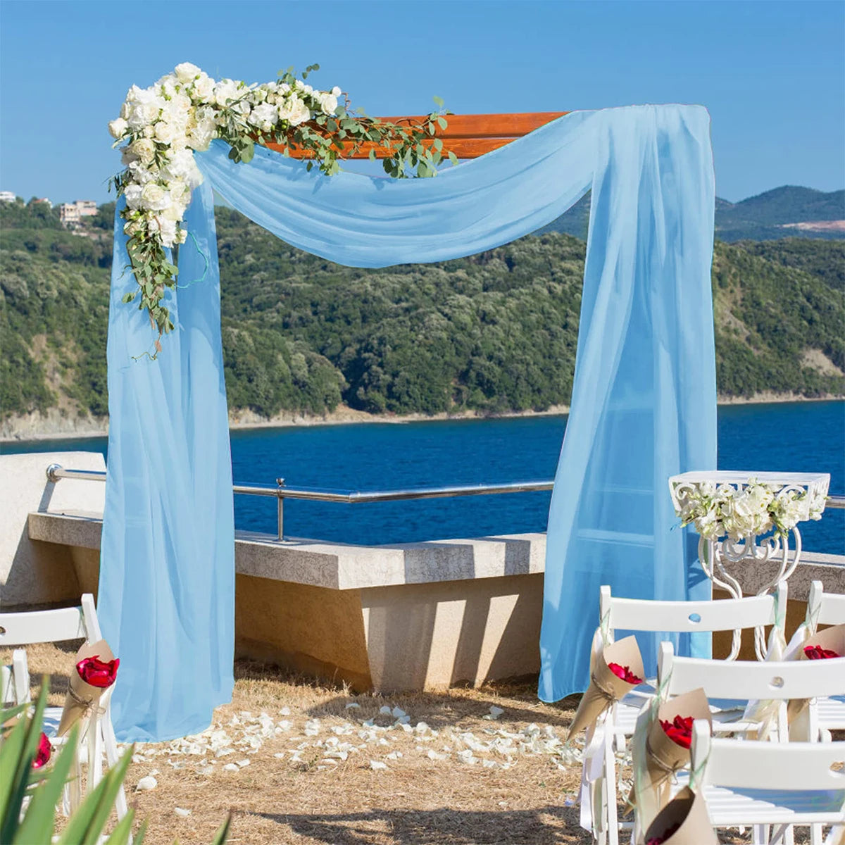 Chiffon Wedding Arch Drape