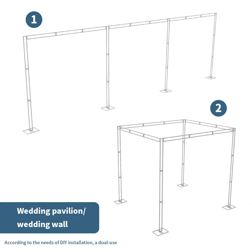 10ft Adjustable Wedding Backdrop Stand Kit