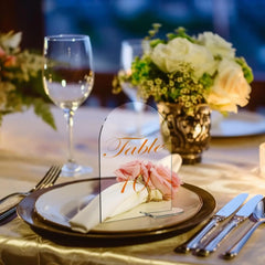 Clear Acrylic Wedding Table Cards