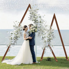 Adjustable Wooden Wedding Arch Backdrop Stand