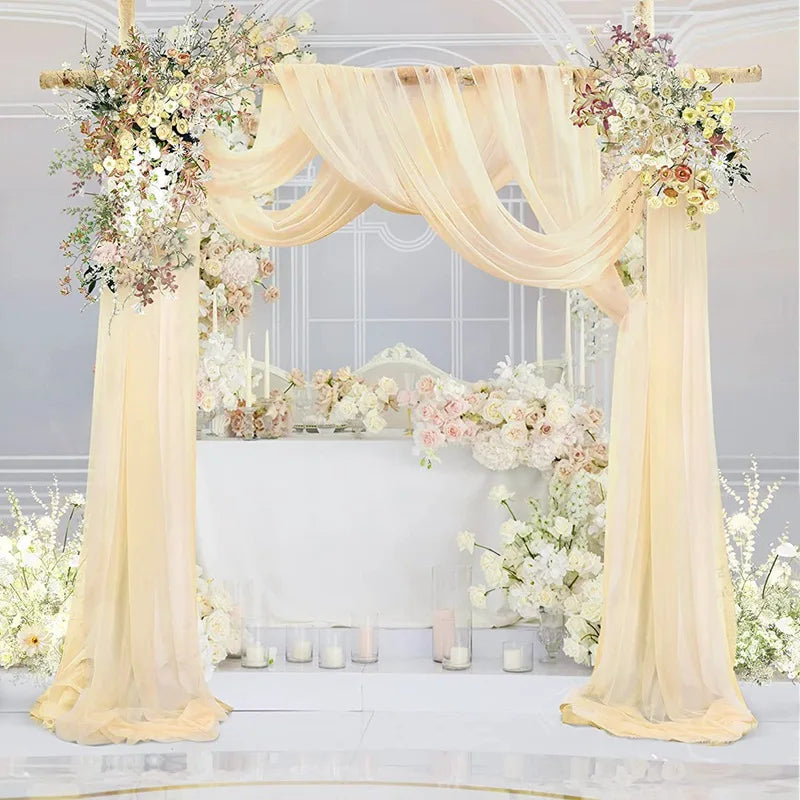 Chiffon Wedding Arch Drape