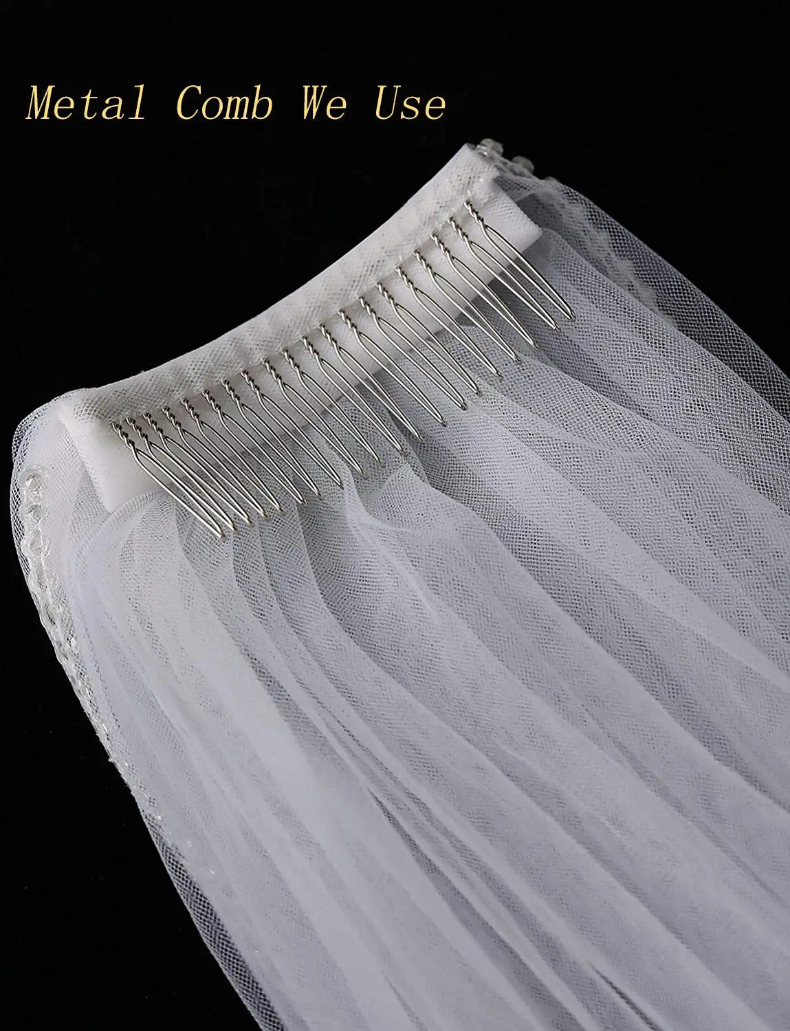 2-Tier Lace Bridal Veil with Comb