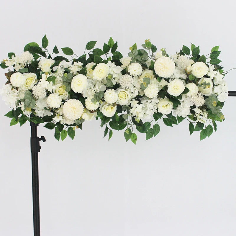 Luxury White Rose Wedding Centerpiece & Backdrop Decor